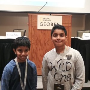 Nirmal Melam and Abhinav Kommana GeoBee Finalists